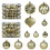 Christmas Tree Ornaments Set Shatterproof 48PCS Star Topper 6