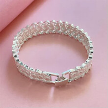 925 Silver Charm Bracelet Bangle 75 Style-4