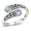 Sterling Silver Turquoise Moonstone Adjustable Sunflower 2