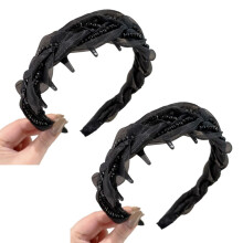 Vintage High-Crown Artificial Pearl Hairband for Women and