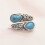Sterling Silver Turquoise Moonstone Adjustable Sunflower 8
