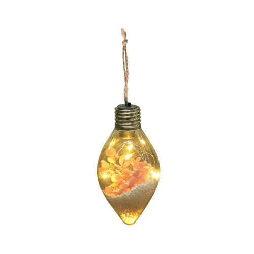 LED Light Bulb Ornament Purple Hydrangea 1 pc 1
