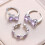 Women's 925 Sterling Silver Butterfly Thumb Ring Set 3 5