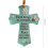 Blue Acrylic Flat Christmas Cross Ornament 8cm 2