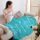 Religious Healing Throw Blanket Soft Teal 60x80 inch 3