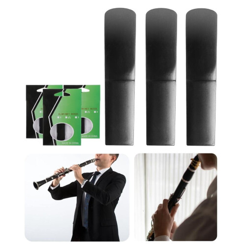 Clarinet Reed Set Strength 1.5 2.0 2.5 Resin 3 Pieces 1
