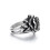 Stainless Steel Antique Silver Rose Wedding Ring Size 10 5