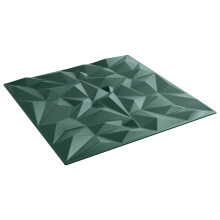 vidaXL Wall Panels 24 pcs Amethyst Green 50 x 50 cm XPS Foam