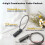 Resettable Cable Lock 4-Digit Black Steel Rope 23.6 Inch 3