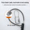 Resettable Cable Lock 4-Digit Black Steel Rope 23.6 Inch 4