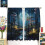Mushroom Curtains Moon Pattern Rod Pocket Thermal 2 Panels 3