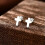 Tiny Cross Stud Earrings 925 Sterling Silver Screw Back 1