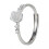 Women's 925 Sterling Silver Peony Thumb Ring with Cubic 2