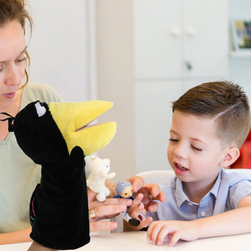 Black Plush Puppet Toys 2 Pieces 2