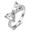 Women's 925 Sterling Silver Butterfly Thumb Ring with Cubic 4