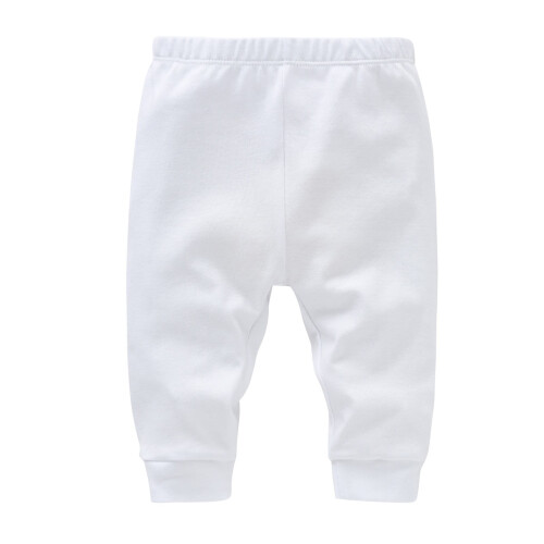 Children's Pants Plain Casual Solid Color 12M White 2