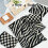 Bathroom Hand Towels Black Checkered Zebra 4 Pack 2