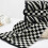 Bathroom Hand Towels Black Checkered Zebra 4 Pack 5