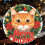 Orange Cat Christmas Ornament Personalized 1 4