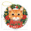Orange Cat Christmas Ornament Personalized 1 2