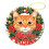 Orange Cat Christmas Ornament Personalized 1 3