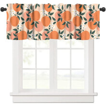 Orange Citrus Fruit Valance Curtain 54x18in Rod Pocket