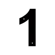 House Numbers Black Modern Metal 7.87 Inch Zinc Alloy