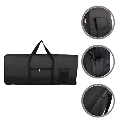 Electronic Keyboard Storage Bag Black 61-88 Keys with