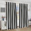 Thermal Curtains Black and White Stripe Rod Pocket 52x84 4
