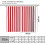 Abstract Red White Stripe Thermal Curtains Rod Pocket 63x63 2