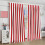Abstract Red White Stripe Thermal Curtains Rod Pocket 63x63 4