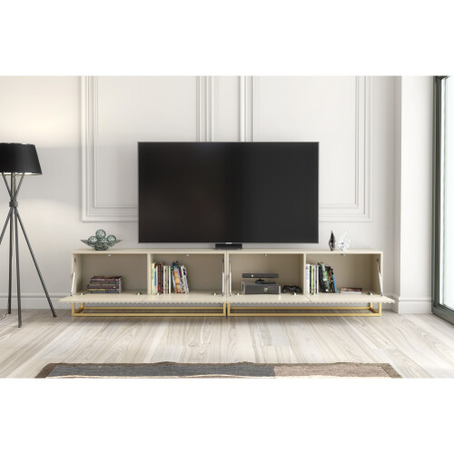 Creative Furniture Ripple Duo 200cm TV Unit - Cashmere Modern Fluted Design 1