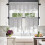 White Christmas Snow Kitchen Valances Grey Sky Pine 2