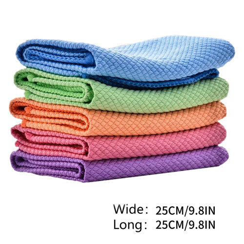 Glass Cleaning Cloth Thickened Kitchen Towel 5 Pcs 2
