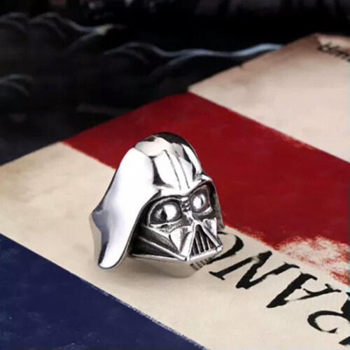 Darth Vader War Robot Helmet Ring Stainless Steel Men's 2