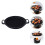 BBQ Roasting Pan Non-Stick Indoor Barbecue Tray Black 1 Pack 8