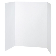 Tri-Fold Presentation Board White 40" x 28" Pack of 8