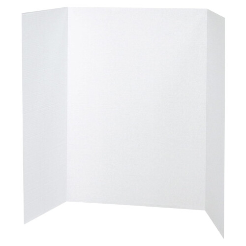 Tri-Fold Presentation Board White 40" x 28" Pack of 8