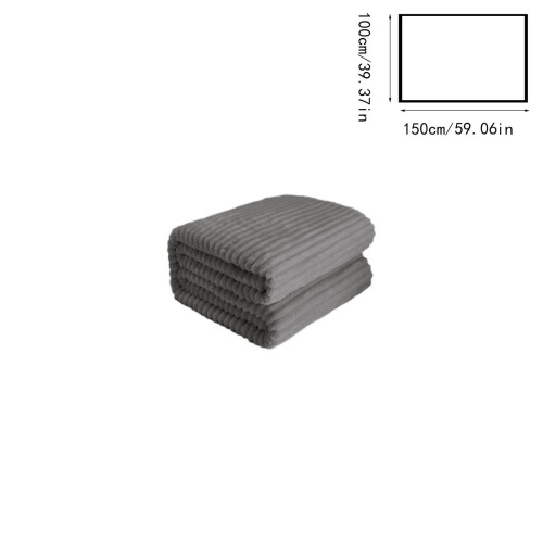 Grey Raschel Blanket Soft Thick Double Layer 40x60 Inches 2