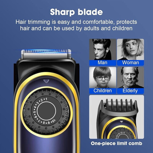 Electric Beard Trimmer for Men USB-C Rechargeable Gold 1