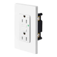 White 20A GFCI Outlet with LED Indicator 120V