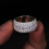 Moissanite Ring for Men Sterling Silver Pave Setting 4