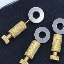 Ibasenice Leather Locking Tool Set 4 pcs Brass Stainless