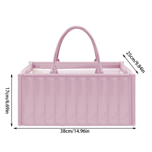 Diaper Caddy Organizer with Handles Portable Waterproof 1