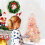 Pink Artificial Christmas Tree 17.7 Inch with Stand 5