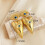 Women's 18K Gold Plated Devil's Eye Stud Earrings 2