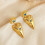 Women's 18K Gold Plated Devil's Eye Stud Earrings 3