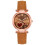 Women's Quartz Analog Watch with Leather Strap Round Case 2