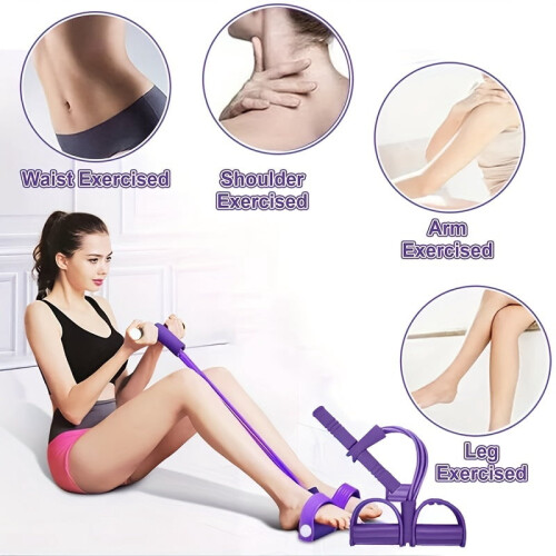 Yoga Pedal Puller and Resistance Band Set with Handles 2