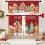 Christmas Kitchen Curtains and Valances Set Red Gingerbread 1